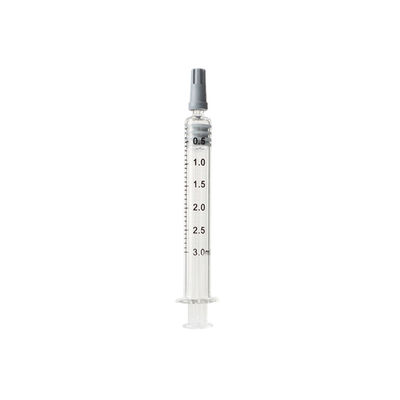 Siringa della serratura di vetro 3ml Luer di slittamento di Luer riutilizzabile per olio puro