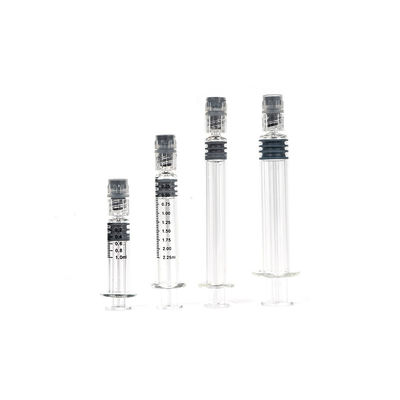 Seringhe in vetro Luer Lock con i pompioni in metallo o plastica