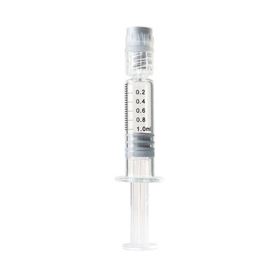 siringa di vetro della serratura di 1mL Luer riutilizzabile per l'olio di CBD