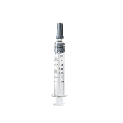 Siringa di vetro 2.25ml della serratura sterile riutilizzabile di Luer per l'olio della canapa CBD