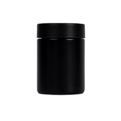 5oz Matte Black Glass Weed Jar con il cappuccio resistente del bambino