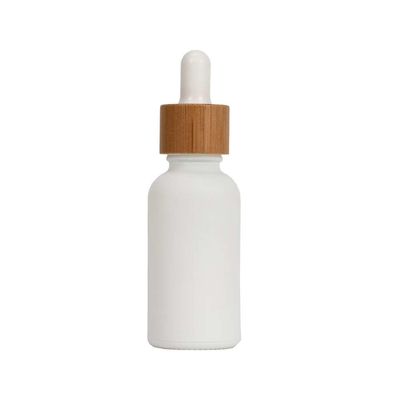 Bottiglia vuota di vetro del contagoccia con la bottiglia di olio essenziale di legno di bambù della cima 30ml