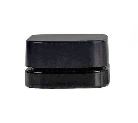 Contenitore di concentrato nero di 5 ml di cubo Bottone di vetro concentrato a prova di bambini