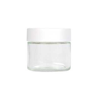 barattolo del vetro trasparente 2oz con il vetro d'imballaggio dell'erbaccia resistente del cappuccio del bambino