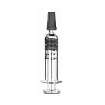 Siringa di vetro dell'olio della canapa CBD della siringa 1mL di punta della serratura di Luer Silp Luer del borosilicato
