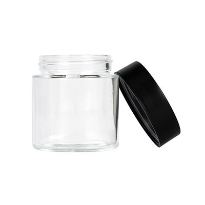 Vaso di erba cristallina trasparente, a tenuta per bambini, coperture a vite per lo stoccaggio dei cibi secchi