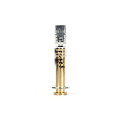 Tuffatore d'argento dell'oro della siringa 1ml della serratura di Luer del tuffatore del metallo della  delle siringhe di vetro dell'olio