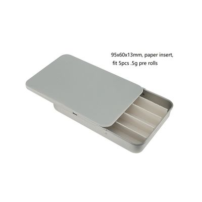 Lo scorrevole resistente di goffratura Tin With Paper Insert 5 del bambino imballa pre la latta del rotolo