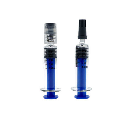 Il pacchetto su ordinazione 1ml dell'erbaccia del vetro borosilicato ha colorato la siringa della serratura di Luer per l'olio del concentrato