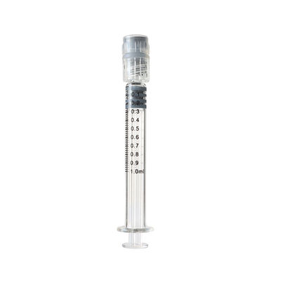 Siringa di vetro riutilizzabile 1ml del vetro borosilicato di Luer della siringa sottile del connettore