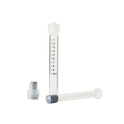 Siringa di vetro riutilizzabile 1ml del vetro borosilicato di Luer della siringa sottile del connettore