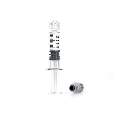 Siringa 1mL Prefillable dell'olio della serratura di Luer del vetro borosilicato per l'olio della  CBD