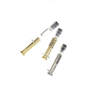 Tuffatore d'argento dell'oro della siringa 1ml della serratura di Luer del tuffatore del metallo della  delle siringhe di vetro dell'olio