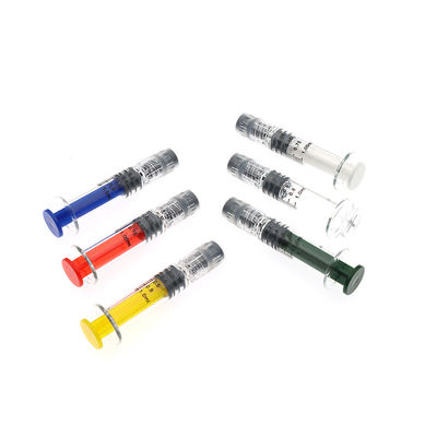 Siringhe di vetro Luer Lock vuote con ipon di metallo o plastica per olio cosmetico