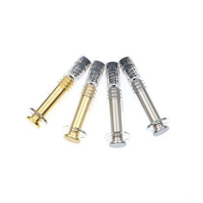 Siringa della serratura del vetro borosilicato 1mL Luer con l'argento del metallo o il tuffatore dell'oro del metallo