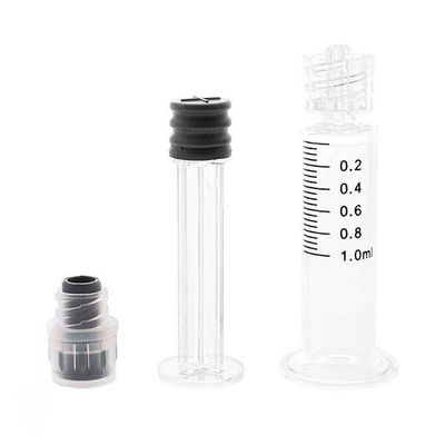 siringa di vetro della serratura di 1mL Luer riutilizzabile per l'olio di CBD