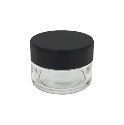 Vaso di erba cristallina trasparente, a tenuta per bambini, coperture a vite per lo stoccaggio dei cibi secchi