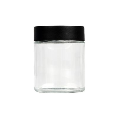 barattolo innocuo per i bambini ermetico del fiore della  del barattolo dell'erbaccia del vetro trasparente 4oz