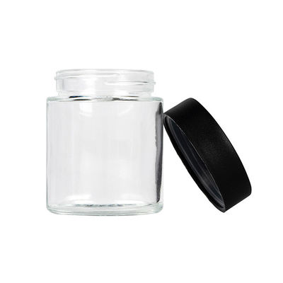 barattolo innocuo per i bambini ermetico del fiore della  del barattolo dell'erbaccia del vetro trasparente 4oz