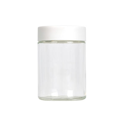 Ampia bocca 5oz del chiaro della canapa del fiore barattolo di vetro dell'erbaccia senza piombo