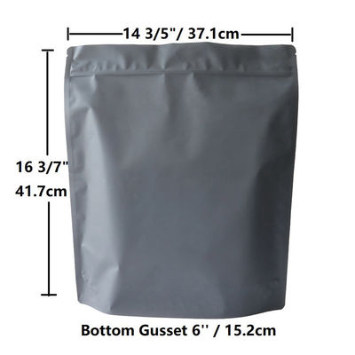 1LB il fiore asciutto Mylar diserba l'imballaggio della 1 libbra Matte Black Mylar Barrier Bags