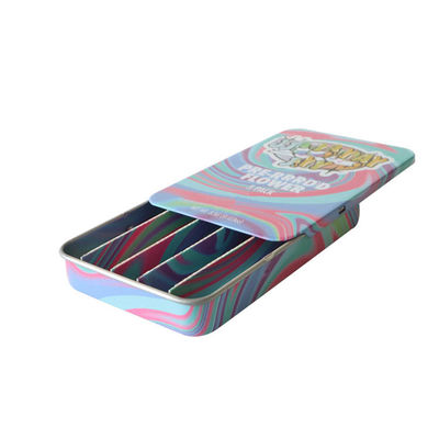 L'imballaggio a scompartimenti pre rotola le latte di Tin Box Metal Child Resistant