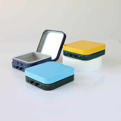 Su misura stampando le latte della menta di Tin Box Child Resistant Hinged del quadrato 50 x 50 x 15 millimetri