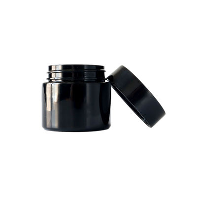 Imballaggio diritto parteggiato d'imballaggio dei barattoli dell'erbaccia di plastica nera ermetica 3oz ottavo