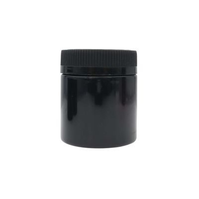barattolo di plastica nero della  del fiore del barattolo dell'erbaccia 4oz che imballa con il cappuccio