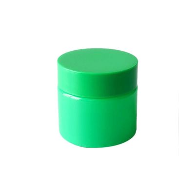barattolo di plastica dell'erbaccia di verde 3oz con il cappuccio resistente del bambino