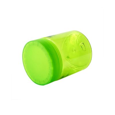 Barattolo resistente della  4oz del barattolo del bambino di plastica verde trasparente dell'ANIMALE DOMESTICO per il fiore di 5g 6g