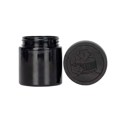 barattolo di plastica nero della  del fiore del barattolo dell'erbaccia 4oz che imballa con il cappuccio
