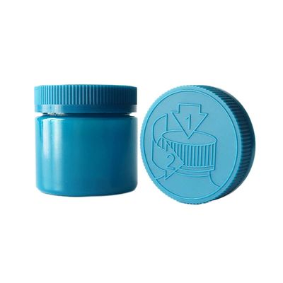 ampio barattolo del fiore della  della bocca del bambino 6oz del barattolo di plastica blu della prova con il cappuccio