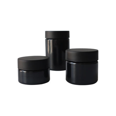 Barattolo ermetico dell'ANIMALE DOMESTICO dell'erbaccia di Kush Pack Childproof Lid Black del barattolo della prova di plastica dell'odore