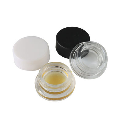 7 ml contenitore di concentrato a prova di bambini barattolo di vetro trasparente per olio Wax Dab