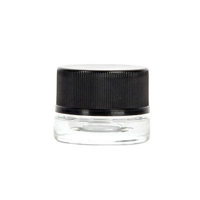Contenitore innocuo per i bambini del concentrato della cera della parete 5ml del barattolo di vetro spesso del concentrato