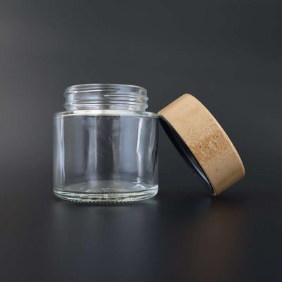 l'erbaccia di vetro 2-6oz mette in serbo barattolo di vetro di bambù del coperchio della prova del bambino del barattolo l'ottavo