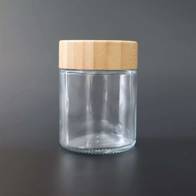 Barattolo ermetico del fiore della  del barattolo di vetro di bambù innocuo per i bambini del coperchio 4oz