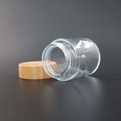 Barattolo ermetico del fiore della  del barattolo di vetro di bambù innocuo per i bambini del coperchio 4oz