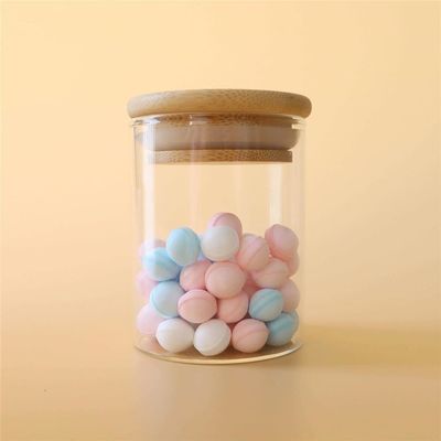 coperchio di bambù di Herb And Spice Containers With della tagliatella dell'alimento del vetro borosilicato 1-18oz