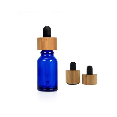 Bottiglia vuota di vetro del contagoccia con la bottiglia di olio essenziale di legno di bambù della cima 30ml