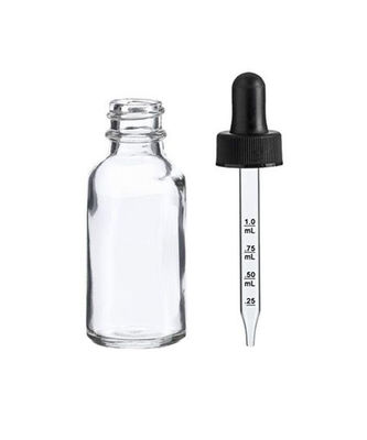 il contagoccia trasparente del vetro trasparente 30ml da bottiglia le bottiglie della tintura di vetro