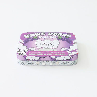 Bambino opaco o lucido Tin Box resistente con l'inserzione del silicio per 5pcs Preroll