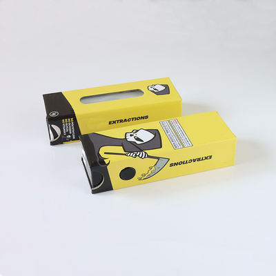 Scatola per cartucce di vape con bottone di sicurezza per bambini Scatola di carta con finestra per cartucce 510