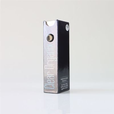 Scatola per cartucce di vape con bottone di sicurezza per bambini Scatola di carta con finestra per cartucce 510