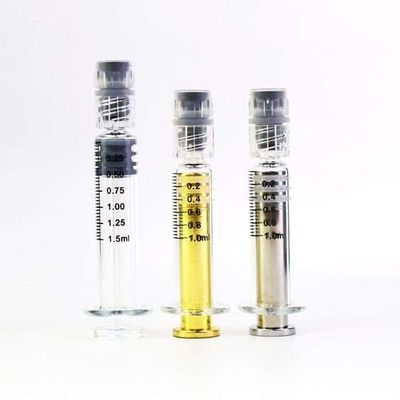 Seringhe in vetro Luer Lock con i pompioni in metallo o plastica