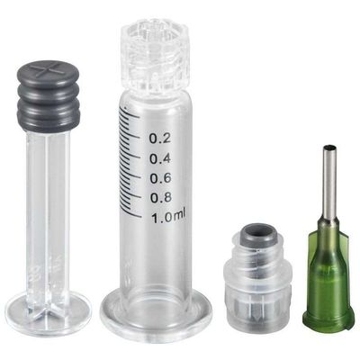 Spruzza di vetro con olio di CBD Luer Lock THC Spruzza di olio di CBD 1 ml Spruzza di vetro con tappo vuoto Luer