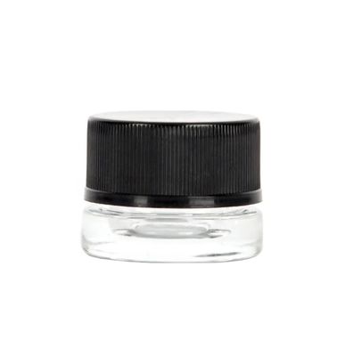 Bottone di vetro bianco concentrato con tappo a vite CR Chiaro Blach Bottone di cera personalizzato