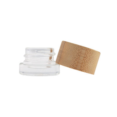 5 ml di barattolo di vetro concentrato con coperchio di bambù a prova di bambino per crema antiolica