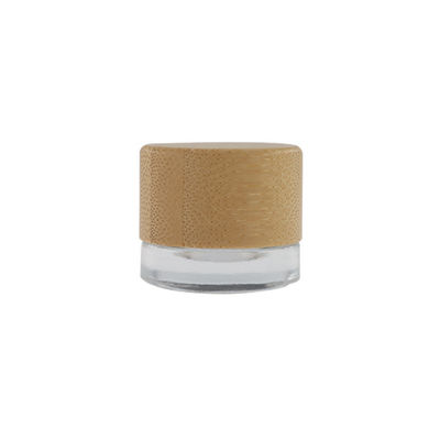 5 ml di barattolo di vetro concentrato con coperchio di bambù a prova di bambino per crema antiolica